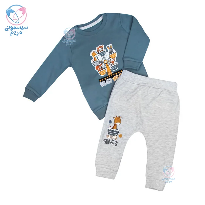 بلوز شلوار چرخ و فلک حیوانات بیبی کوی Babycoy 921
