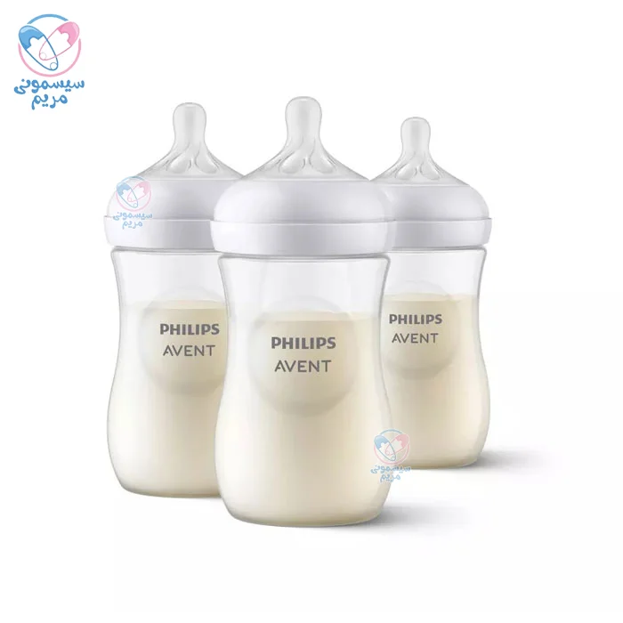 شیشه شیر نچرال 260 میل اونت Avent ضد چکه ساده الترا سافت