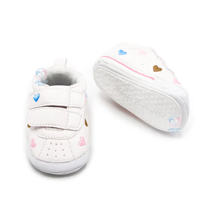 پاپوش دوچسب قلب رنگی مسترشوز Mrshoes دارای کف سبک و راحت