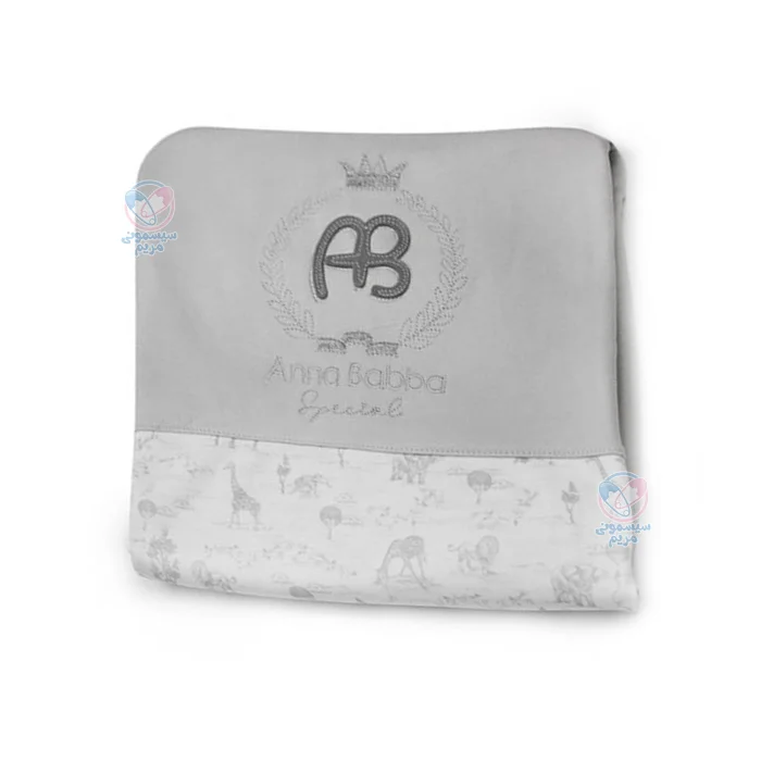 پتو نخی طرح جنگل آنا بابا Annababba 20219 طوسی