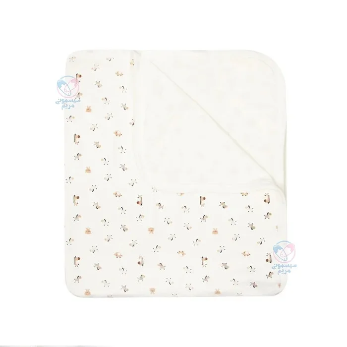 پتو نخی طرح فیل و زرافه بی ارگانیک Bi organic 64706