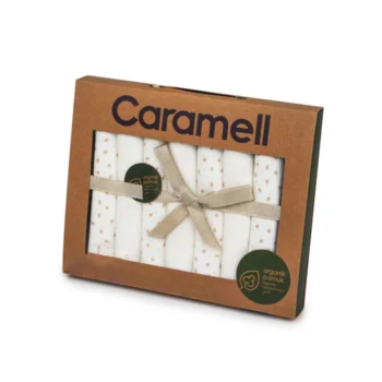 دستمال دست و صورت 7 عددی ارگانیک کارامل 1039 Caramell کرم
