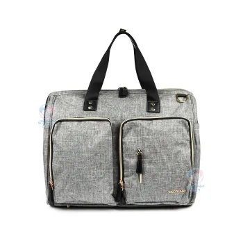 ساک لوازم سه جیب زیپ طلایی کالرلند Colorland طوسی