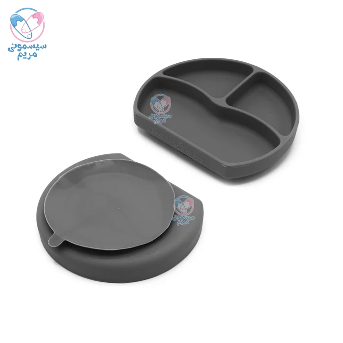 ست ظرف غذا سیلیکونی بیبی جم با بشقاب چسبان و تقسیمبندی داخلی