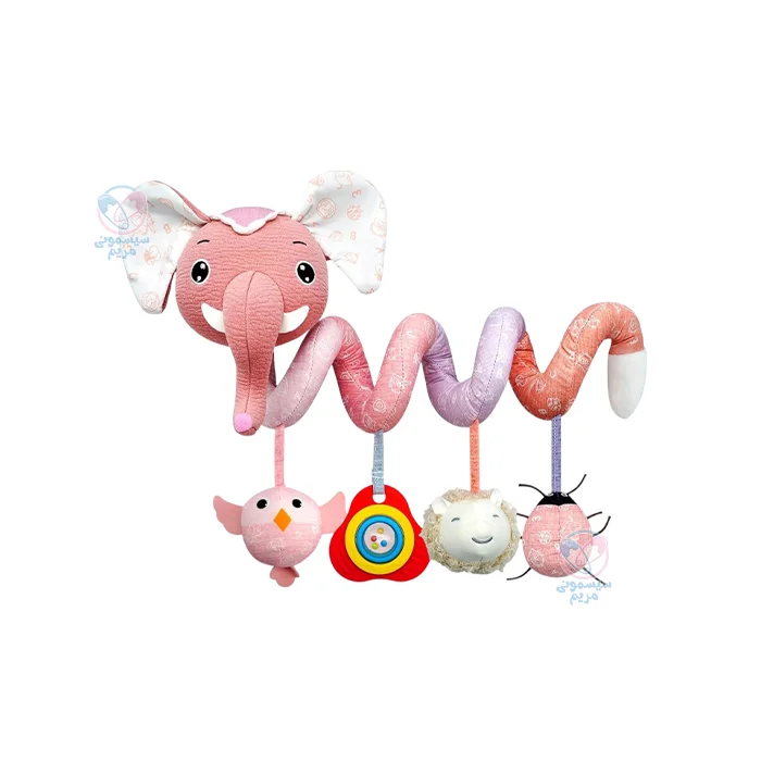 آویز‌ مارپیچ سوزی 2104111 Sozzy صورتی