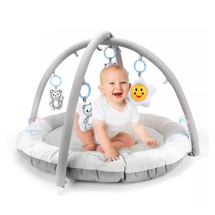 مجهز به اسباب‌بازی‌های آویزان و موزیکال