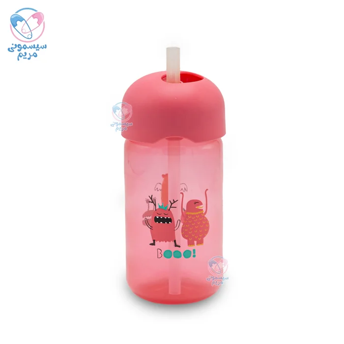 لیوان آبمیوه خوری suavinex مجهز به نی سیلیکونی مقاوم در برابر جویدن کودک