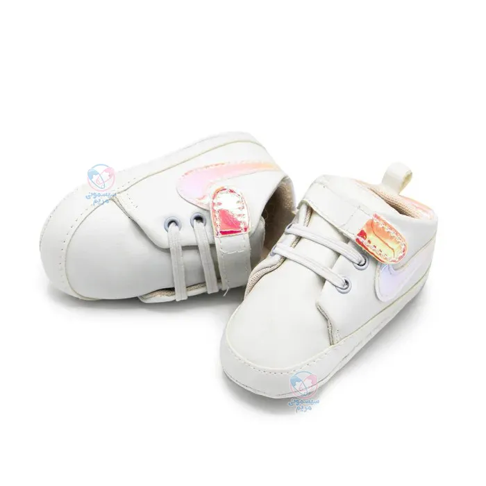 پاپوش بغل 2 خط صورتی چسبی مستر شوز Mrshoes جنس نرم و لطیف