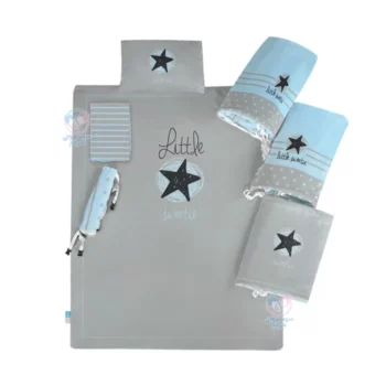 سرویس خواب 10 تیکه مخمل رزبرن Rose Born آبی طوسی