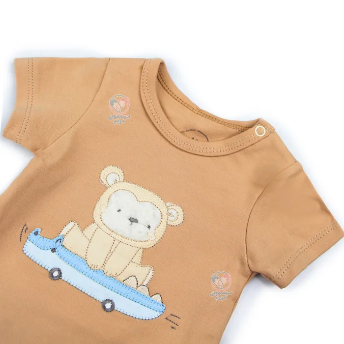 سه تیکه میمون نیلی Nili 5025 استفاده از نخپنبه مرغوب و دوخت دقیق