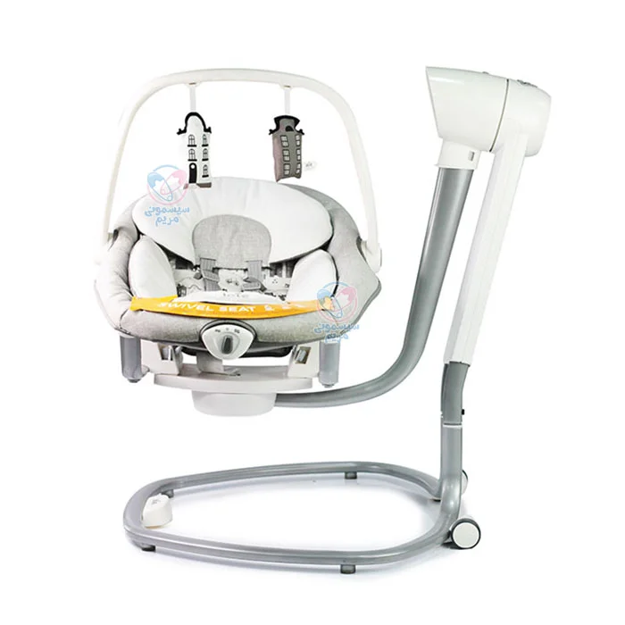 گهواره و تاب برقی joie serina 2in1، مجهز به پد نشیمن‌گاه قابل شستشو