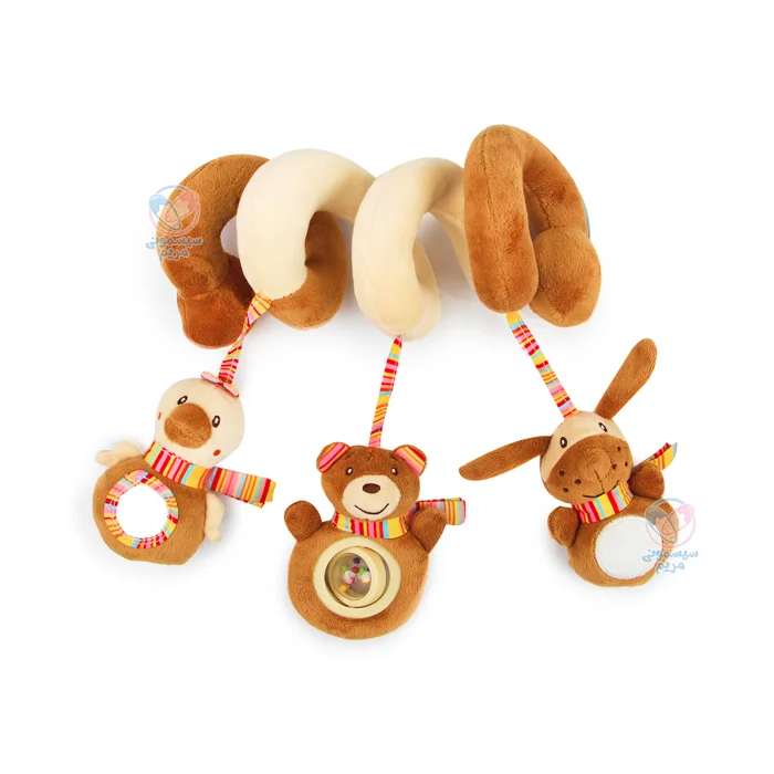 دارای سوتک و جغجغه برای ایجاد صداهای سرگرمکننده و جلب توجه کودک