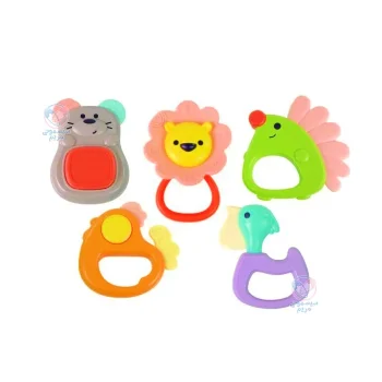 جغجغه و دندانگیر 5 عددی باکس‌دار هولا تویز (هولی تویز) 318 Hola Toys