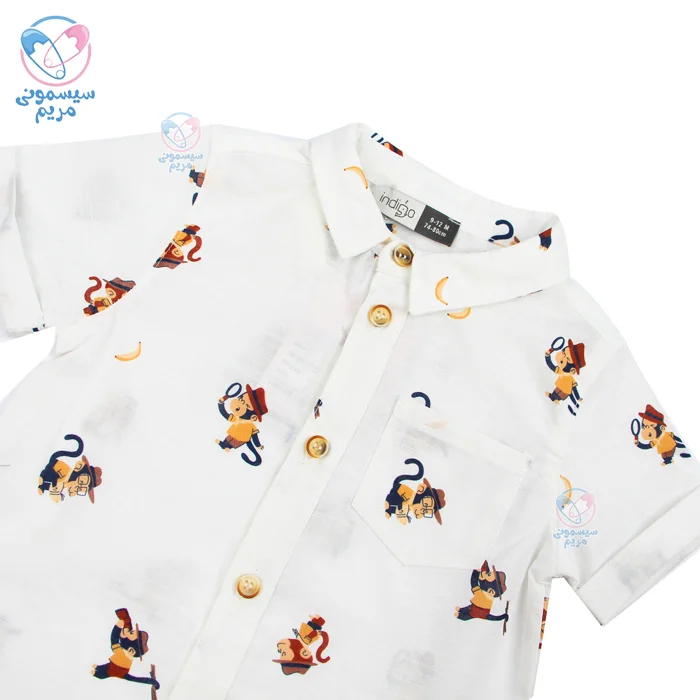 ست بلوز شلوارک پسرانه آرتور ایندیگو طراحی مناسب برای فصل بهار و تابستان