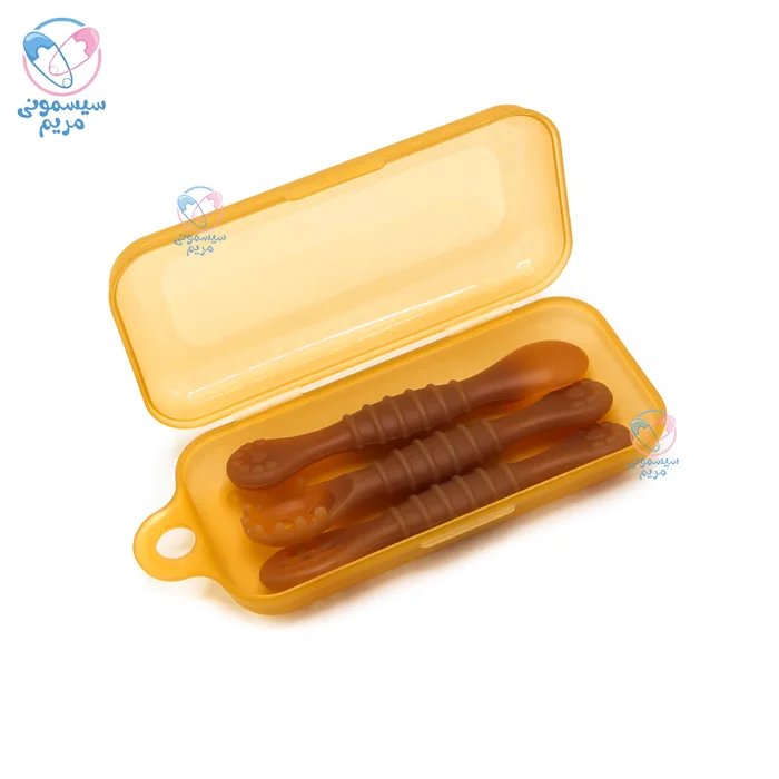 قاشق سه عددی با قاب با مواد اولیه سالم و گیاهی