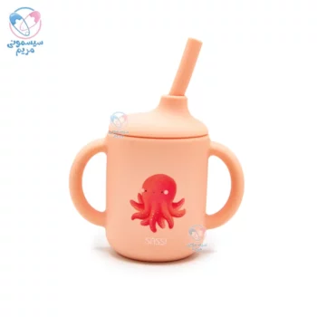 لیوان نی‌دار سیلیکونی ساسی Sassi اختاپوس