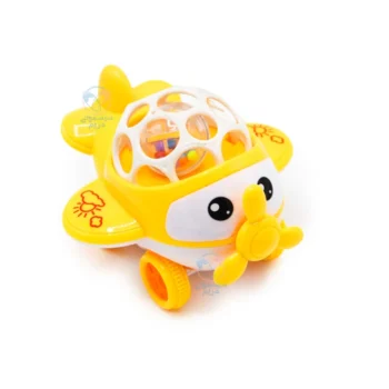 جغجغه هواپیمایی بیبی تویز Baby Toys 8107 سفید زرد