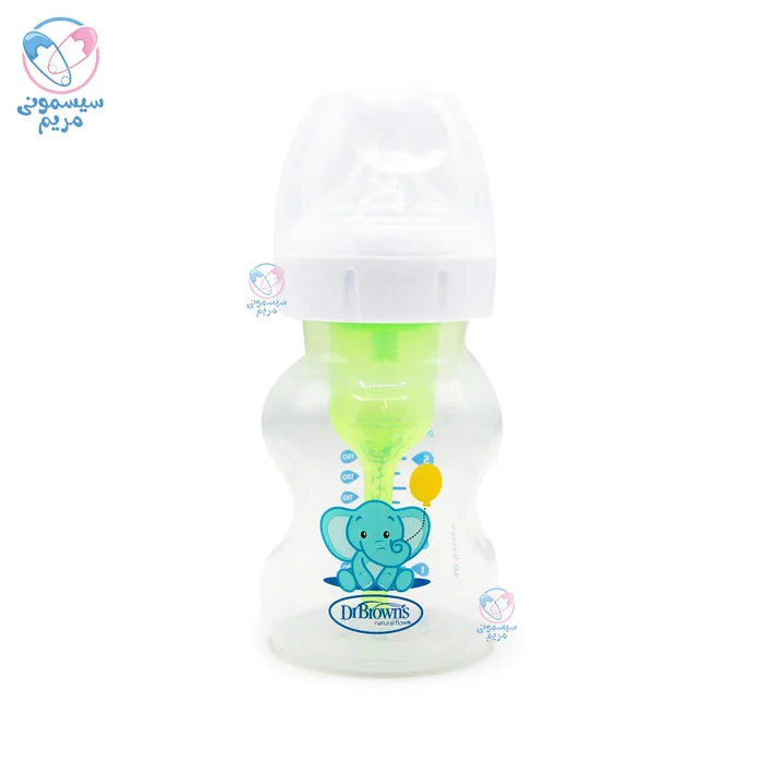 شیشه شیر 150 میلی لیتر طلقی تپل دکتر براون فیل Dr.Brown’s 52015 شستشوی راحت
