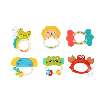 جغجغه و دندانگیر 6 عددی حیوانات بیبی ایرن Bibi Irn 60879
