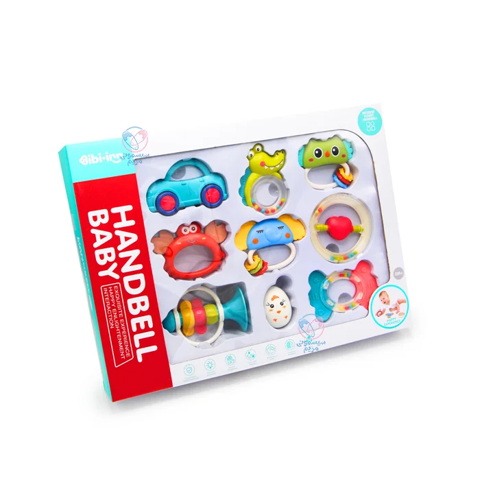 جغجغه و دندانگیر 9 عددی حیوانات بیبی ایرن مناسب برای کودکان از بدو تولد