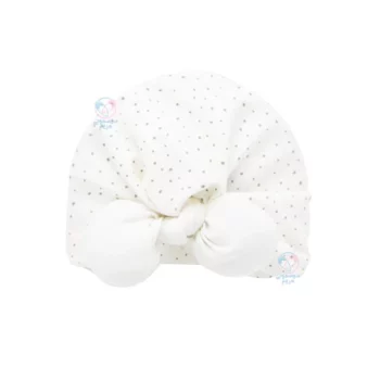 توربان دخترانه پاپو خال خالی Papo 888005 سفید