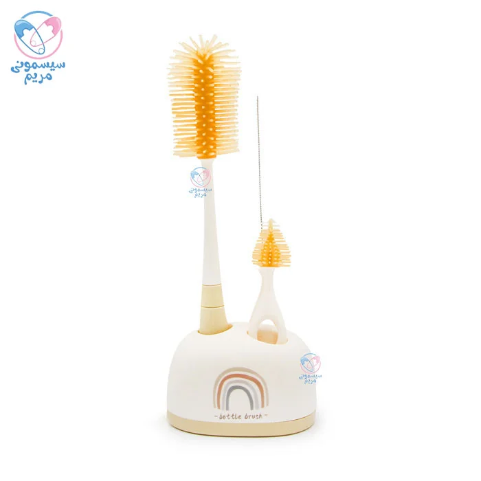 ست شیشه شور سیلیکونی 4 تیکه رنگین کمان کلورتری CleverTree فاقد مواد مضر و BPA