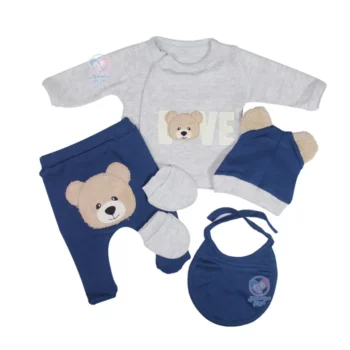 ست پنج تیکه نوزادی مینی لمب Minilamb Bear Love