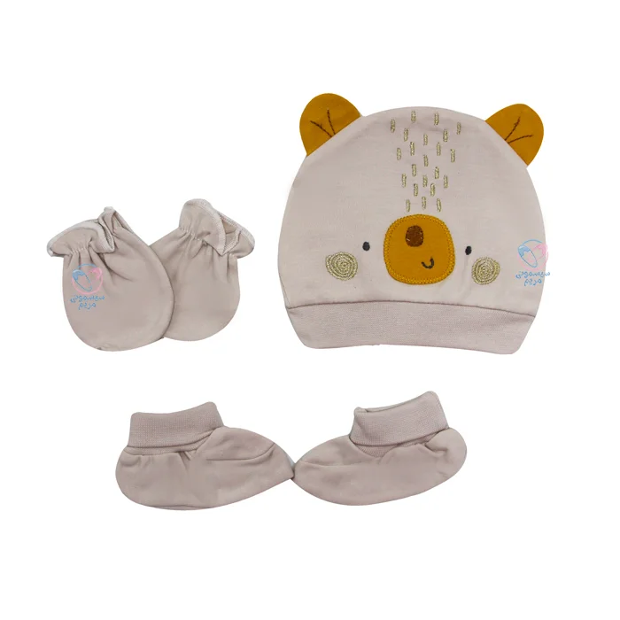 ست کلاه و دستکش و پاپوش خرس پاپو 163055 Papo با دوخت مقاوم و بادوام