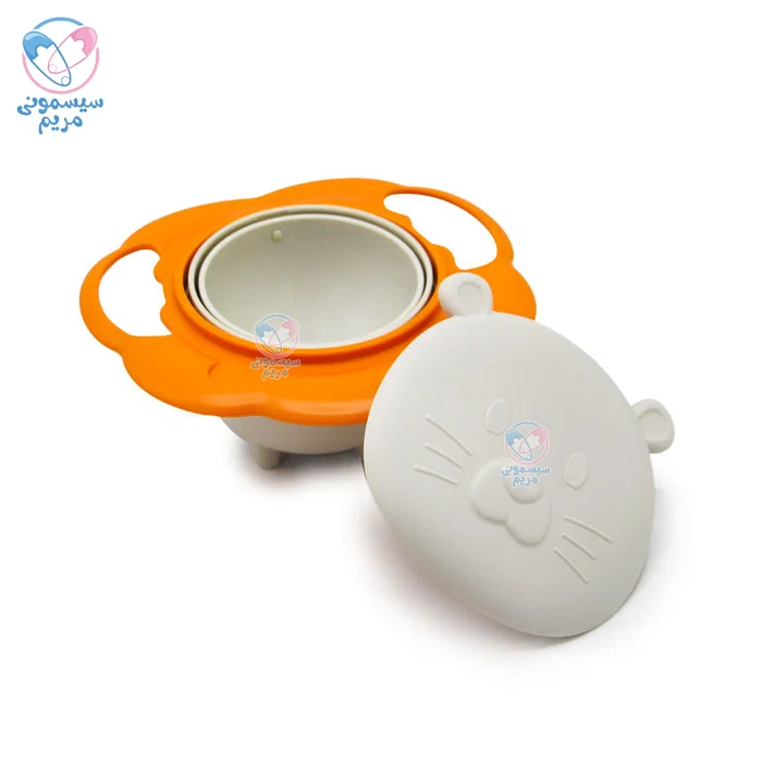 ظرف غذا چرخشی 360 نریز طوسی