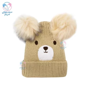 کلاه بافت زمستانی خرسی پاپو Papo Ligad 3206 کرم