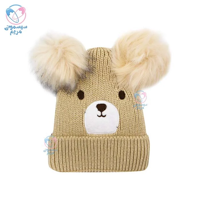 کلاه بافت زمستانی خرسی پاپو Papo Ligad 3206 کرم