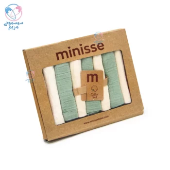 دستمال دست و صورت 7 عددی جعبه ای مینیسه Minisse 4885 سبز