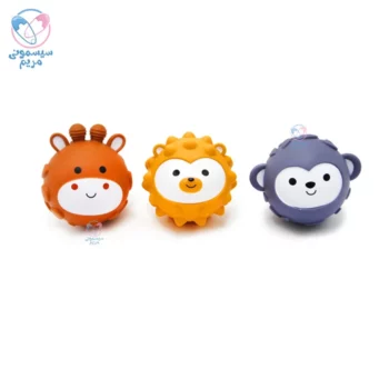 ست پوپت سه عددی دست ورزی حیوانات سیلیکونی کونیگ کیدز Konig Kids 652