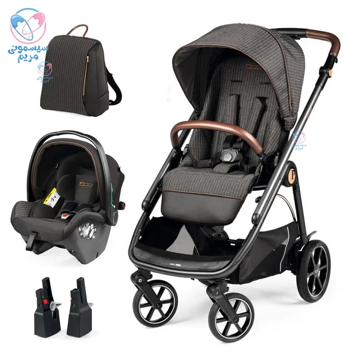 ست کالسکه کریر و ساک لوازم پگ پرگو ولوچه تی سی Peg Perego Veloce TC Fiat 500