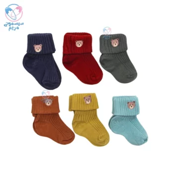 پک جوراب شش عددی دفنه بیبی Defne Baby 0123 پاییزی