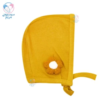 کلاه بندی کبریتی گلدار پاسی Possi 30317 خردلی