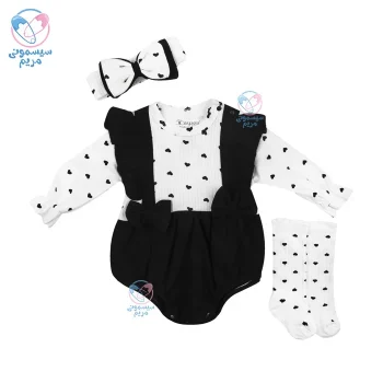 سه تیکه بادی جوراب شلواری هدسر مینی کایزن Mini Cayzen 1068