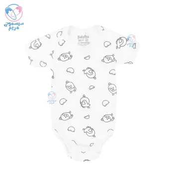 بادی آستین کوتاه جوجک بیبی تو Babytoo 7155 سفید