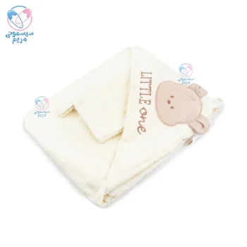 حوله دورپیچ کلاهدار دو تیکه ببسی خرس Bebessi 4184 شیری