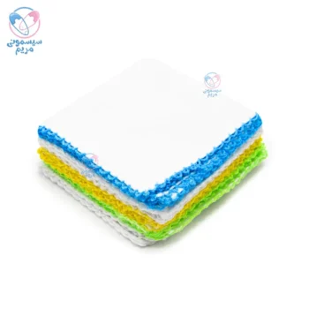 دستمال دست و صورت نخی 10عددی اکه بیبی Ekebaby 1059 آبی