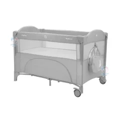 تخت کنار مادر و پارک کیکابو Kikkaboo Milky Way طوسی