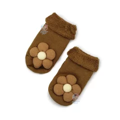 جوراب استپ دار تو کرکی گل دار