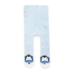 جوراب شلواری توکرکی بی ارگانیک Bi Organic سایز 0 تا 6 ماه آبی طرحدار
