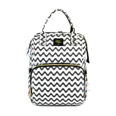 ساک لوازم نوزاد M&Y Go Digital زیگزاگی سفید