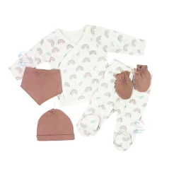 ست 5 تیکه نوزادی نسیکسز Necixs طرح رنگین کمان