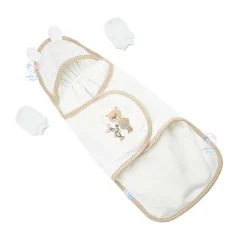 قنداق چسبی رزبرن Roseborn Bear & Kite سفید