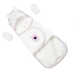 قنداق چسبی رزبرن Roseborn Little Sweety Girl سفید