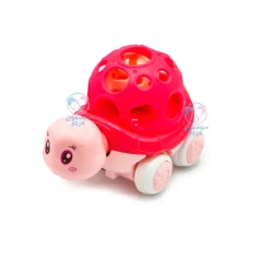 لاک‌پشت قدرتی جغجغه‌ای و سیلیکونی 6669-1 صورتی