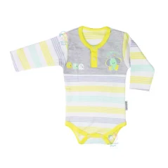 لباس نوزادی به آوران Behavaran طرح فیل زیر دکمه آستین بلند