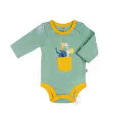 لباس نوزادی نیلی Nili ZOO زیر دکمه آستین بلند